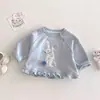 Sudadera de Conejito para Niñas 2026 Nuevo Estilo de Primavera para 0-3 Años, Sudadera con Bordado Versión Coreana, Lindo Conjunto de Primavera para Bebé