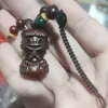 Talla de Palo de Rosa Sándalo Verde Nezha Colgante para Teléfono Llavero Colgante para Bolso Puesto del Mercado Nocturno Atracción Turística Artículos Pequeños Bienestar