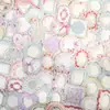 Dia Lindo Pacote de Adesivos de Couro Branco Série Renda Base para Decoração de Caderno DIY 6 Opções