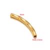 Colgante horizontal en espiral de acero inoxidable dorado de 37 mm de longitud con forma de codo, ideal para hacer pendientes, collares y pulseras, accesorios de joyería al por mayor.