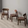 Nogal negro norteamericano banco pequeño mortaja y espiga silla infantil taburete bajo para cambiar zapatos de tronco madera maciza hogar respaldo taburete cuadrado