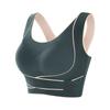 Roupa íntima de látex ajustável com fecho de fivela cruzado na frente, colete esportivo de yoga, sutiã sem fio, correção, roupa íntima de beleza para mulheres