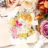 Adesivos Pet Dia Bonito Série Rosa Compromisso Tema Rosa Arco-Íris Materiais para Decoração de Diário 5 Folhas
