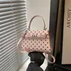 Estilo Coreano Kelly Comercio Exterior Transfronterizo 2026 Lunares Estampado de Puntos Redondos Hebilla Bolso de Mano para Mujer Bolso de Hombro Bolso Cruzado