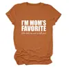 EU SOU o Favorito da Mamãe Amazon Wish Site Independente Moda Versátil Feminino Casual Gola Redonda Manga Curta Camiseta
