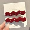 Horquilla de Borla de Campana con Pedrería Brillante Estilo Chino Retro para Mujer, Pinza Lateral con Estampado de Leopardo, Accesorio para el Cabello de Pinza para Flequillo