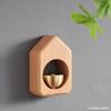 Campanilla de Viento Estilo Japonés para el Hogar de Madera Maciza de Cruce de Fronteras Pegatina para Puerta de Entrada Refrigerador Timbre de Puerta Timbre de Puerta de Succión de Nogal Negro