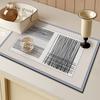 Adecuado para vajilla, mesa de comedor absorbente de secado rápido, tapete antideslizante, aislamiento térmico y a prueba de humedad, tapete para fregadero, elegante y moderno.