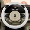 XH Transfronterizo F34 Oreja de Oso Piel Nappa Cubierta para Volante de Coche Venta al por Mayor Nuevo Lindo Dibujos Animados Accesorios de Interior