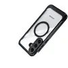 Adecuado para Samsung Galaxy S26FE, funda de teléfono transparente con vidrio templado, cobertura total, funda de teléfono magnética MagSafe.