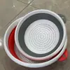 Cesta escurridora telescópica plegable, lavabo para lavar verduras, cesta para lavar verduras, bandeja redonda para frutas de sala de estar, bandeja para lavar frutas, cesta de frutas plegable de cocina