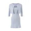 Conjunto Blanco Puro Deseo para Mujer Verano Sexy Chica Caliente Vestido Ceñidor de Cintura Adelgazante con Tirantes Cardigan Versátil Casual Conjunto de Dos Piezas