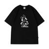 Playera de Manga Corta Transfronteriza Estilo Japonés Dibujos Animados Casual Ropa de Verano para Parejas Versátil Cuello Redondo High Street Manga Corta para Niños y Niñas