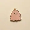 Colar de Fantasma Preto e Branco Presente de Halloween Pingente de Jóias Personalizado Namorada Casal Presente Escolar de Duas Peças para Estudantes