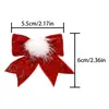 Pinza para el pelo con lazo de pompón rojo navideño transfronteriza, clip para el pelo y accesorio para el pelo de fiesta festiva de Año Nuevo para niños