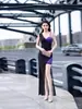 Vestido Sexy de Tirantes Finos con Tela de Malla, Vestido de Noche que Favorece la Figura, Ropa de Trabajo Suave, Vestido Largo de Noche, Falda que Cubre el Vientre