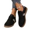 Zapatos Casuales Versátiles Ligeros Cómodos Retro para Mujer con Cordones Planos Estampado de Leopardo Nuevo Otoño 2025 Comercio Exterior Venta al por Mayor