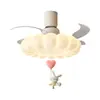 Luminária Ventilador para Sala de Estar Estilo Creme Quarto de Criança Quarto 2026 Novo Modelo Projetor Silencioso Invisível Ventilador Elétrico Integrado Luminária