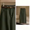 Calça nova de outono em formato de meia-lua, fluida, resistente a amassados, solta, modeladora, versátil, de perna reta, estilo balão, calça casual para mulheres