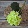 Flor artificial de hortênsia de cabeça única, cor de outono, casamento, auditório, casa, floricultura, decoração, exportação, estilo europeu, flor de hortênsia única