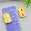 Accesorios Tradicionales para Joyería DIY Chapados en Oro Aleación Esmalte Festivo Candado de Paz Etiqueta de Alegría Pulsera Colgante de Llave