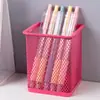 2026 Nuevo Estilo Estilo Ins Portalápices de Malla de Hierro Estudiante Oficina Escritorio Cuadrado Redondo Caja de Almacenamiento Multifuncional