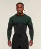 Onyx/x5 Esportes Americanos Fitness Masculino Manga Longa Casual Respirável Justo Manga Longa Casual Corrida Tubarão