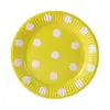 Exclusivo transfronteiriço para prato de papel descartável colorido de 7 polegadas 18cm com pontos criativos de bolinhas para suprimentos de decoração de festa de aniversário