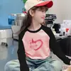 Camiseta Base Manga Longa Infantil Outono Inverno 2025 Nova Super Fofa para Meninas Mais Velhas Blusa Térmica Espessa
