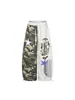 Calça Casual Patchwork Estampa Estrelas e Listras Camuflagem Streetwear Americana Unisex Perna Larga Cordão Calça de Moletom Tendência