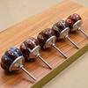 Puxador de gaveta de armário estilo americano, estampa de leopardo, alça de cerâmica de abóbora, para sapatos de armário, guarda-roupa, imitação de jade, alça de jade com furo único