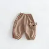 Pantalones de Punto con Cordón para Niños 2026 Nuevo Otoño Pantalones de Chándal de Osito para Bebé Pantalones Deportivos de Color Sólido para Niños zqk6159