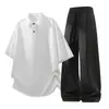 Conjunto POLO de duas peças estilo americano da NASA para homens, versão fina de verão, novo modelo 2026, conjunto completo solto e casual