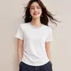 Camiseta Feminina Redonda com Manga Curta e Pedrarias, Novo Estilo Verão 2026, Top Versátil para o Dia a Dia, Emagrecedor e Elegante, Estilo Inspirado em Chanel