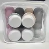 Botellas Reutilizables de Silicona para Viaje con Etiquetas para Viajes de Negocios, Botellas Portátiles Vacías para Loción, Gel de Ducha, Set de Botellas para Almacenamiento de Champú