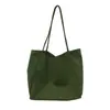 2024 Novo estilo coreano Ins Lazy Sail Cloth Bag Mulheres artísticas retro estudante bolsa de ombro de grande capacidade
