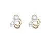 Amazon Pendientes de Perla de Imitación Nuevos Transfronterizos, de Moda, Estilo Lujo Ligero, Temperamento Elegante y Suave, Pendientes Versátiles para el Uso Diario para Mujer