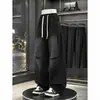 Vibe Streetwear Americana Jeans Desgastado Retro Masculino Outono Outono Cor Sólida Larga Perna Reta Levemente Flare Emagrecedor Calças Longas Tendência