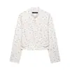 2026 Verano Nuevo Producto Moda Callejera Femenina Transfronteriza Europea y Americana Chaqueta Corta Ceñida a la Cintura de Lunares W085 375735