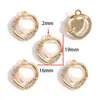 Accesorios de joyería de aleación con colgante de marco geométrico incrustado de diamantes para pulsera DIY, colgante de bolso, accesorio decorativo W852