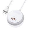 Regleta Cargador Nueva Pd Transfronteriza con Botón Luminoso Doble C+2Usb Múltiples Puertos Inteligente Multifunción