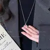 Novo Colar Pena Bronze Zen Chinês Feminino Estilo Étnico Boêmio Camada Dupla Corrente Longa para Suéter Acessórios