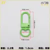 Cierre giratorio de aleación electrochapada para puerta de bricolaje, accesorios para llavero de cierre de 3 puntos, conectores de herrajes para bolsos, colgantes para muñecas hechos a mano