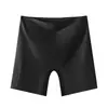 Pantaletas de Seda de Hielo Sin Costuras de Cintura Alta para Control de Abdomen para Mujeres, Ropa Interior Moldeadora Levanta Glúteos, Shorts de Seguridad Antiexposición 2 en 1