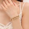 Pulsera clásica de mujer con diamantes, de aleación ligera y de lujo, con cadena grande y gruesa, de comercio exterior transfronterizo de Amazon, en oferta.