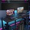 Escritorio para Gaming de Fibra de Carbono Escritorio para Computadora de Escritorio Escritorio Doble para Estudiantes Escritorio de Estudio para Dormitorio en Casa Oficina Escritorio Simple