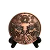 Popular Ornamento Vermelho Antigo da Montanha Kirin e Cidade Marítima da Paz para Mesa de Escritório, Sala de Estar, Mesa de Estudo Decoração, Ornamento de Artesanato