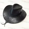 Sombrero de Vaquero Occidental, Sombrero de Caballero Ecuestre, Sombrero para el Sol de Montañismo al Aire Libre, Sombrero de Protección Solar para Viajes de Primavera y Otoño, Sombrero Estilo Tibetano de Imitación de Cuero