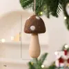Nuevo Gnomo sin Rostro de Cabeza de Hongo de Pascua Anciano Fieltro de Lana Hongo Escena de Ventana Decoración Adorno Accesorio Colgante