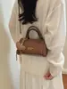 2026 Nuevo Bolso Boston con Estampado de Leopardo para Mujer Estilo Retro Diario Bolso de Mano de Nicho Bolso de Hombro Bolso Cruzado Versátil